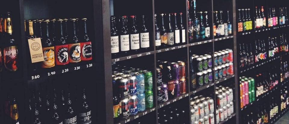 craft beers on sale in Brew Cavern