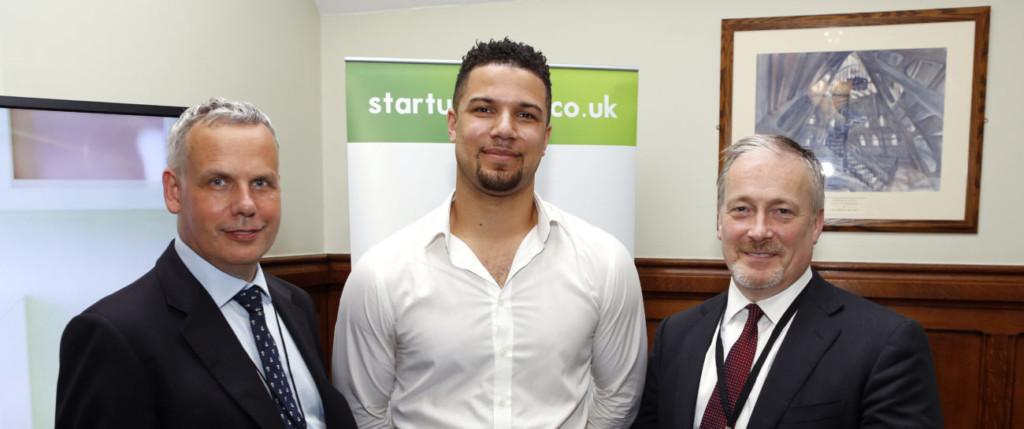Start Up Loans ambassador David ONeal meeting Start Up Loans CEO Tim Sawyer and his local MP at Westminster