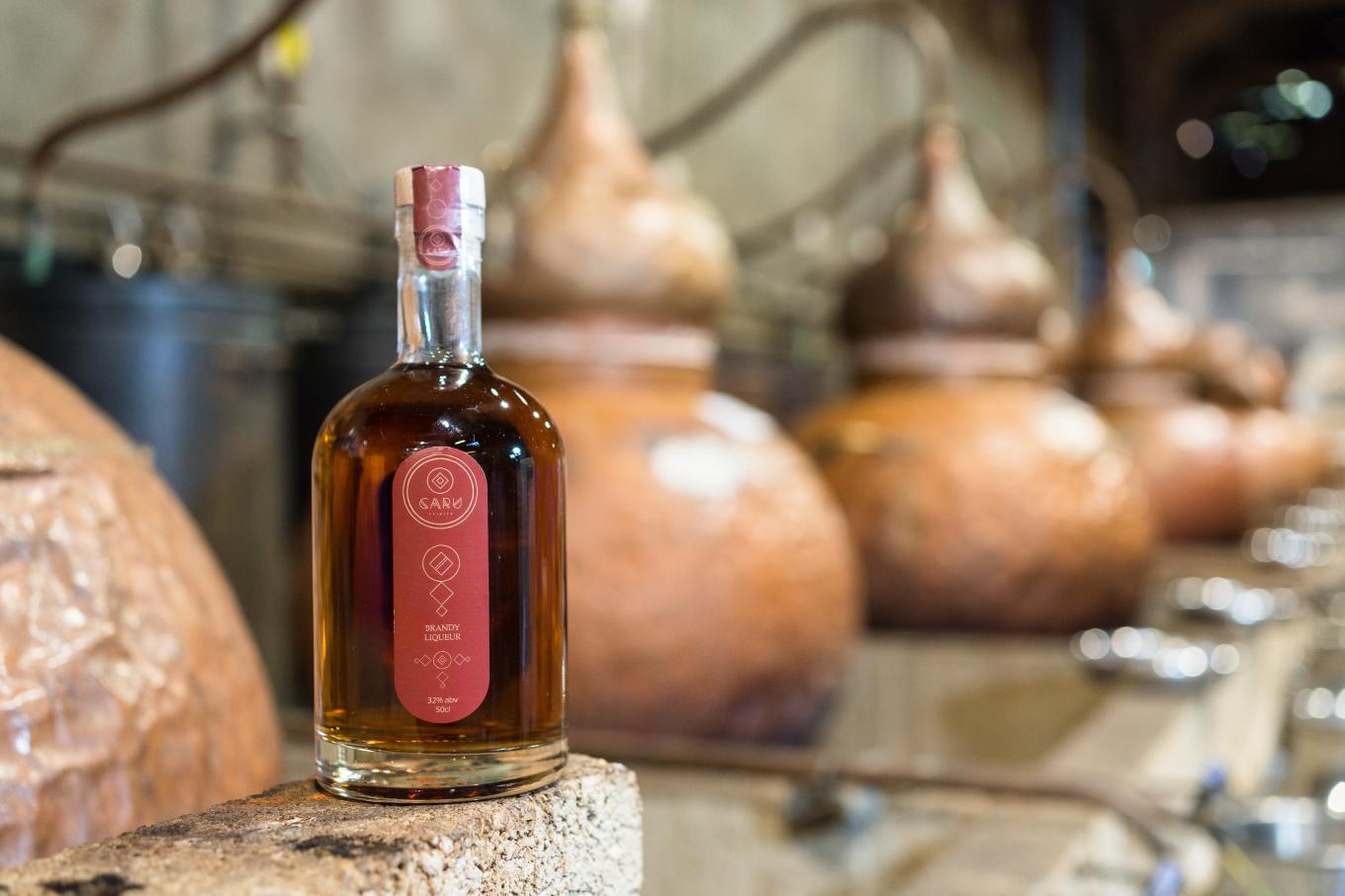 Photo of a bottle of Caru Spirits liqoeur