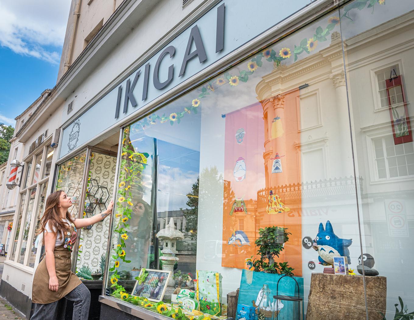 Laura Suominen, the founder of Ikigai, in front of her shop